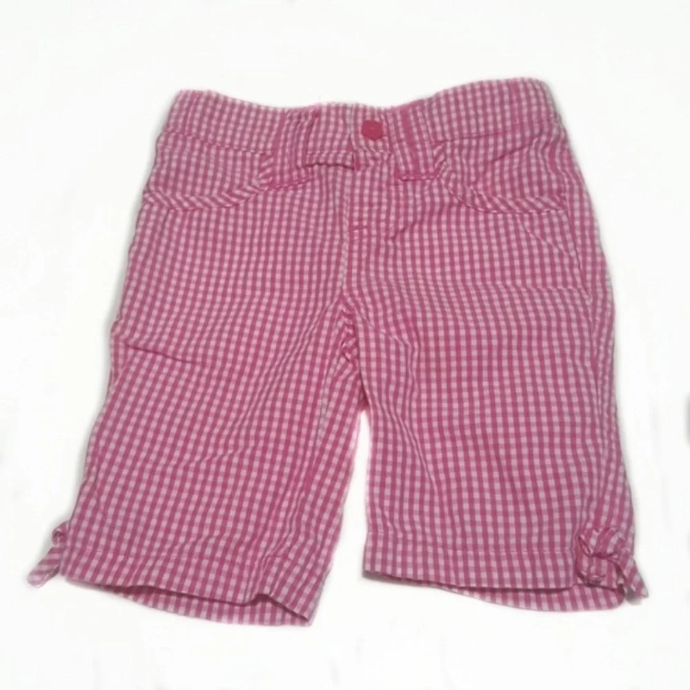 Koala Baby Pink & White Plaid Cotton Capris 3-6M